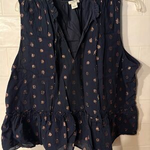 Metallic Sleeveless Blouse